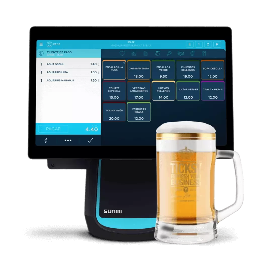 Software para restaurantes ticksy tpv@2x e1696333540490 - Kuvo imagen de TPV con software ticksy